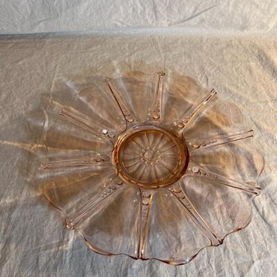 Beautiful Colored Glass Tray/Platter - Vintage