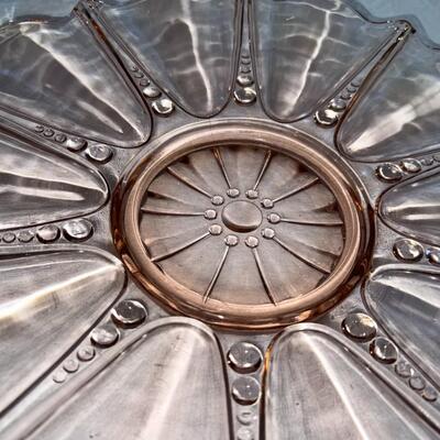 Beautiful Colored Glass Tray/Platter - Vintage