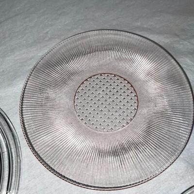 Textured/Colored Glass Plates - Vintage