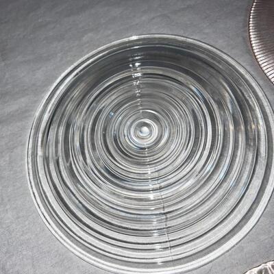 Textured/Colored Glass Plates - Vintage