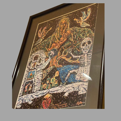 2015 Amigos Muertos on the Bayou - Original Framed, Signed and Numbered Print byArtist Caglio -  23 x 17