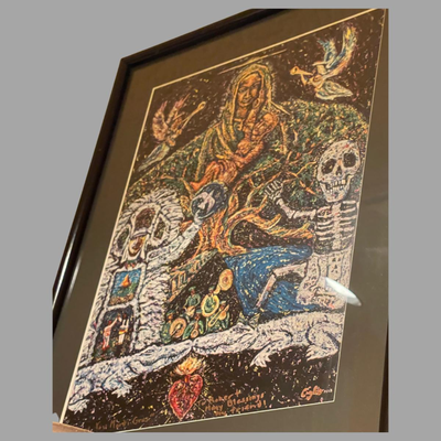 2015 Amigos Muertos on the Bayou - Original Framed, Signed and Numbered Print byArtist Caglio -  23 x 17