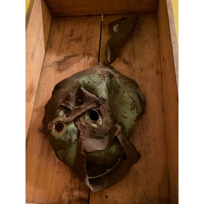 Metal Sculpture Displayed in Wooden Box by Local New Orleans Artist