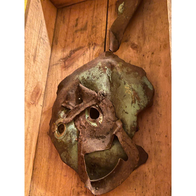 Metal Sculpture Displayed in Wooden Box by Local New Orleans Artist