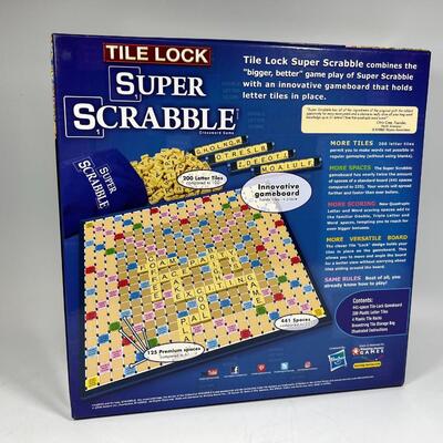 Tile Lock Super Scrabble Crossword Family Friends Word Game Set