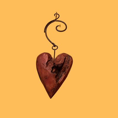 Original Heart and Metal Sculpture by Kelly Guidry - 31"