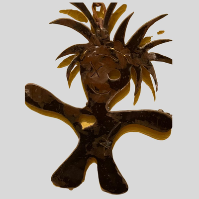 Original Broken Heart Metal Sculpture by Tress Turner - 11"