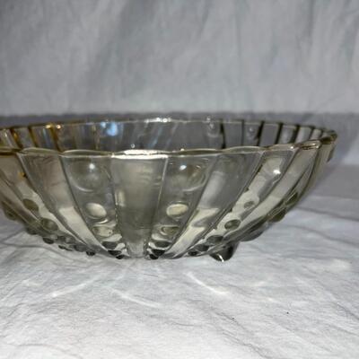 Vintage Glass Bowl Textured