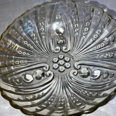 Vintage Glass Bowl Textured