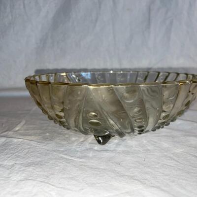Vintage Glass Bowl Textured