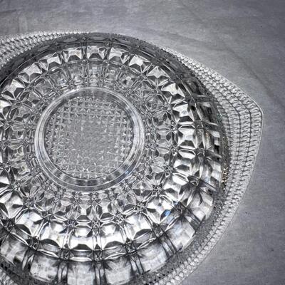 2 Textured Glass Pieces - Vintage