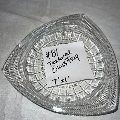 2 Textured Glass Pieces - Vintage