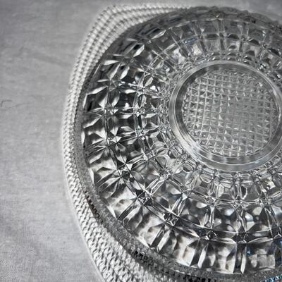 2 Textured Glass Pieces - Vintage