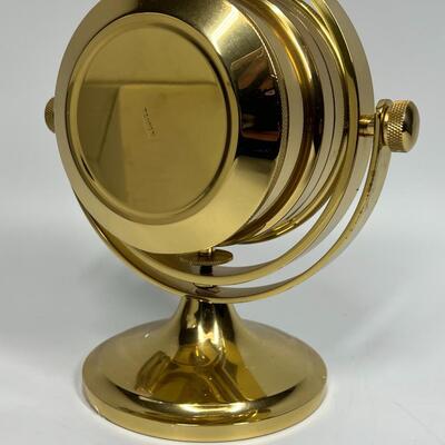 Schooner Hampton Rotating Brass Nautical Desk Ship Clock