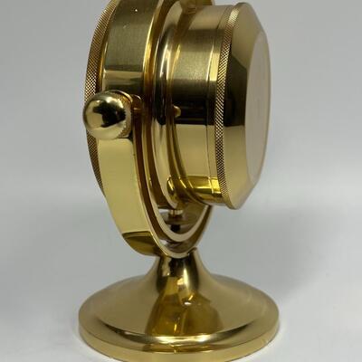 Schooner Hampton Rotating Brass Nautical Desk Ship Clock