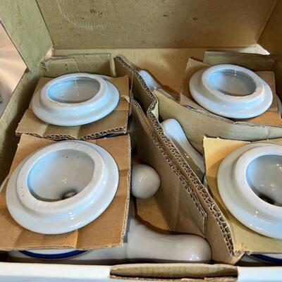 2 Stoneware Condiment and Onion Soup Set New In Boxes