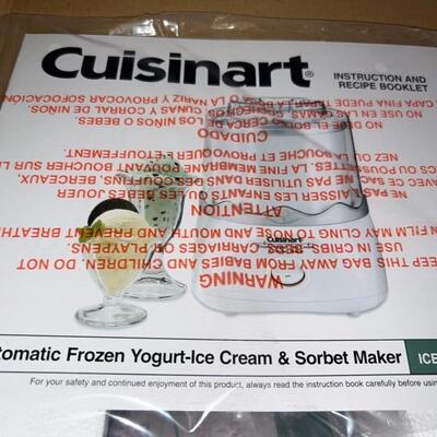 Cuisinart Ice Cream/Sorbet Maker New In Box