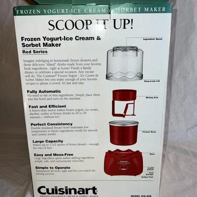 Cuisinart Ice Cream/Sorbet Maker New In Box