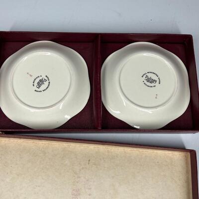 Vintage Palissy Royal Worcester Spode Domesday 900 Winchester Trinket Dishes with Original Display Box