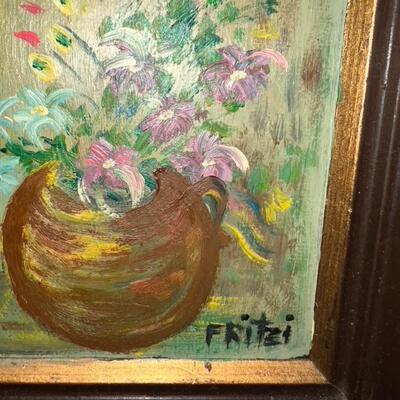 Vintage Fritzi Watercolor Framed