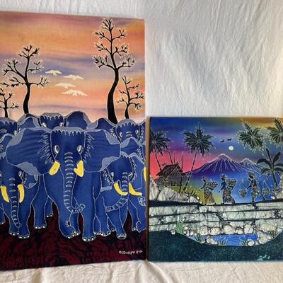 2 Tapestry/Canvas African Prints