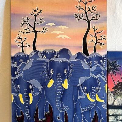 2 Tapestry/Canvas African Prints