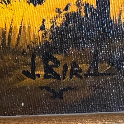 J. Bird Desert Oil Painting