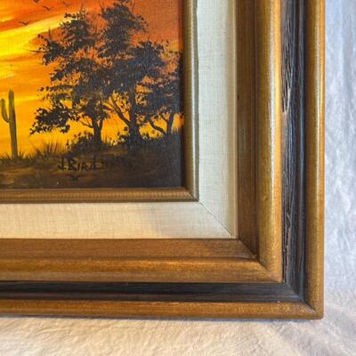 J. Bird Desert Oil Painting
