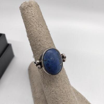 Lot 26 - Sterling Lapis Lazuli Ring