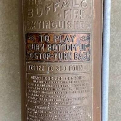 Vintage Buffalo Copper & Brass Fire Extinguisher