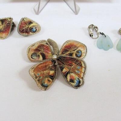 Very Unusual Butterfly Pin and Wings Earrings, and Other Earrings
