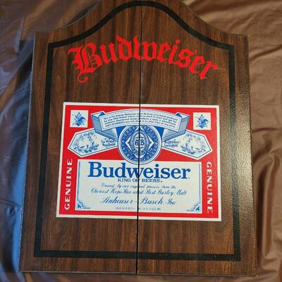 BUDWEISER WALL DART GAME CABINET