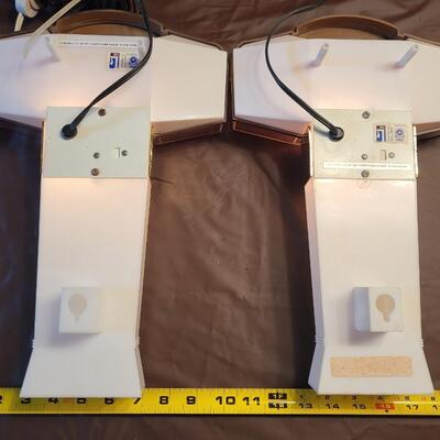 VINTAGE PAIR OF BUDWEISER KING OF BEERS WALL LIGHTS