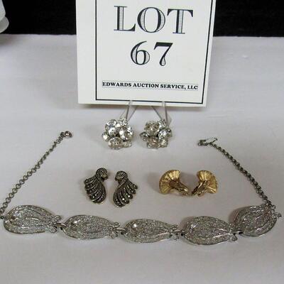 The Marcasite Looking Earrings are West Germany, Nice Jewelry Lot