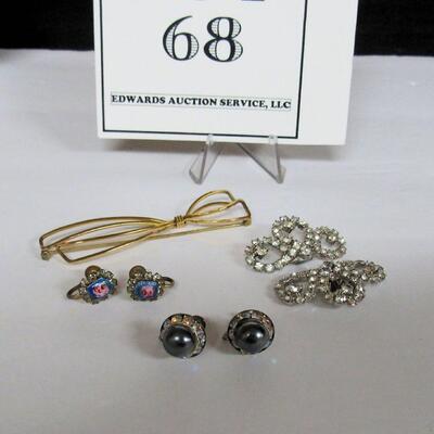 Very Pretty Faux Pearl and Rhinestone Earrings, KREMENTZ Pin and More