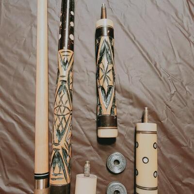NATIVE ART CUSTOM POOL STICK