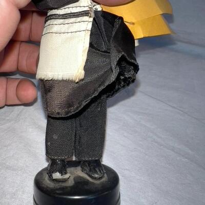 Vintage Jewish Rabbi Shabbat Figure Doll Handmade Israel Folk Art