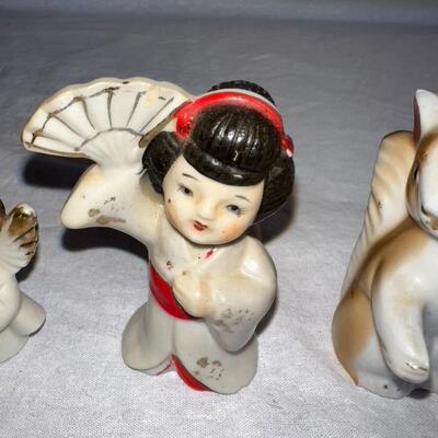 Antique Porcelain Japanese Made Figures