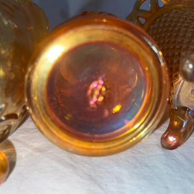 3 Antique Imperial Colored Glass Pieces