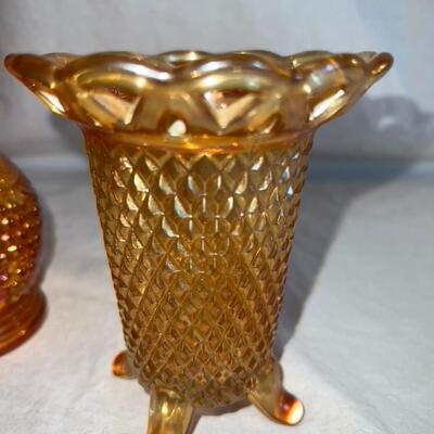 3 Antique Imperial Colored Glass Pieces