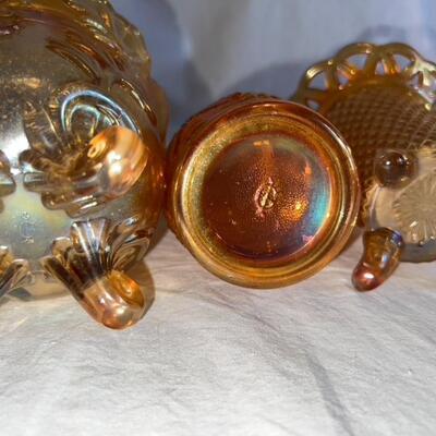 3 Antique Imperial Colored Glass Pieces