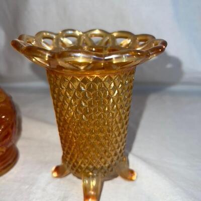 3 Antique Imperial Colored Glass Pieces