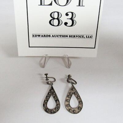 Detailed Hand Made Sterling Silver Mexico Drop Earrings