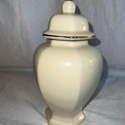 Asahi Porcelain Japanese Asian Floral Gold Rim Vase