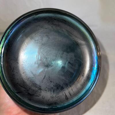 Antique Colored Class Jar w/ Lid