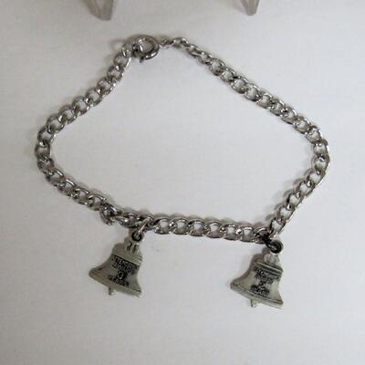 Vintage Collectible Bell Systems Service Charms and Bracelet, Sterling Silver
