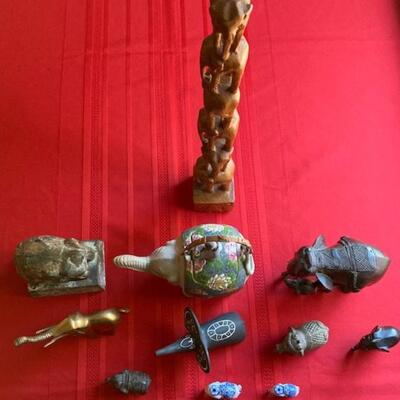 Lot Of Eleven Elephant Figures