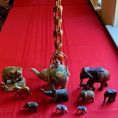 Lot Of Eleven Elephant Figures