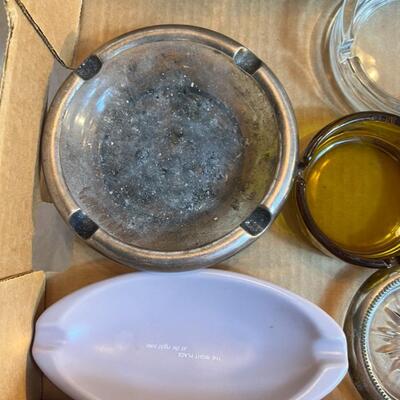 Huge Vintage Ash Tray Lot w/ Smoke Grabber