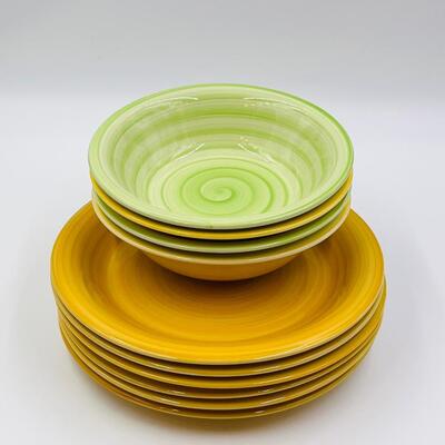 CITRUS GROVE ~ Set Of Ten Piece (10) Dinnerware